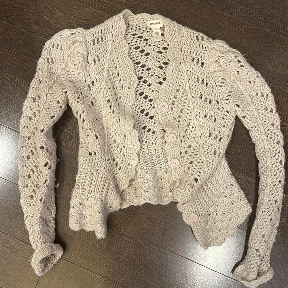 Diesel crochet cardigan XS